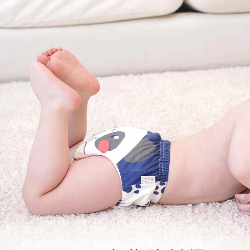 4PCS Pure Plain Solid Color Soft Baby Boys Girls Toddler Training Pants Toilet Pee Potty Learning Underwear Cotton Diaper™ - Planète bébé