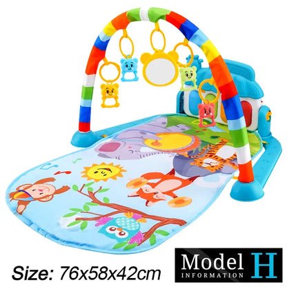 Tapis d’Éveil Musical Bébé – Gym d’Activité avec Piano