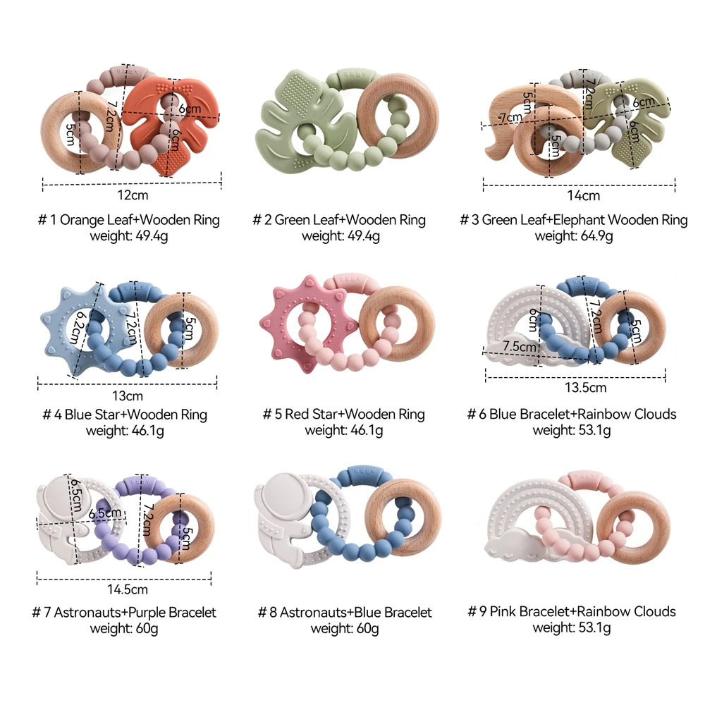 🪐👶 Anneau de Dentition Bébé – Silicone Alimentaire – Bracelet Sensoriel Planète – Dès 0 Mois™ - Planète bébé