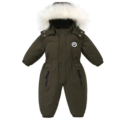 Combinaison Hiver Bébé -30° C™ – Salopette Épaisse Imperméable avec Capuche pour Garçons et Filles
