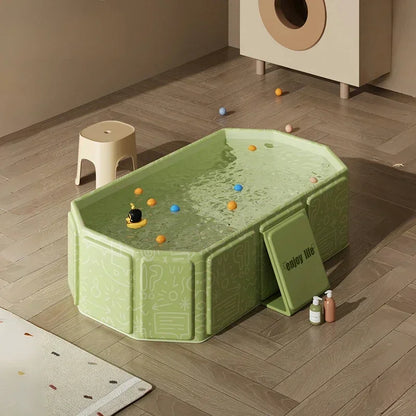 Baignoire Bébé Pliable – Grand Format PVC Épais – Portable, Durable &amp; Polyvalente