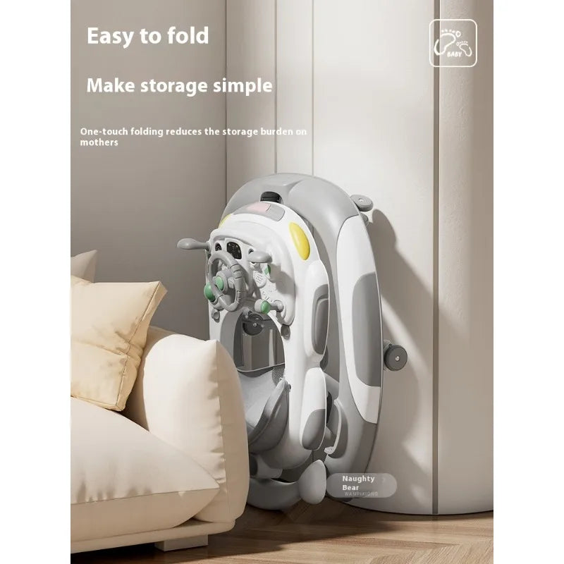 Trotteur Bébé Anti-Basculement Multifonction™ – Pliable, Stable et Parfait pour l’Apprentissage de la Marche