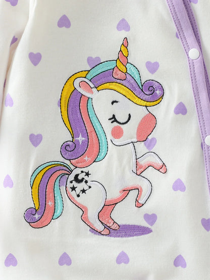 Ensemble Bébé Fille™ – 4 Pièces Polka Dot avec Patch Ours