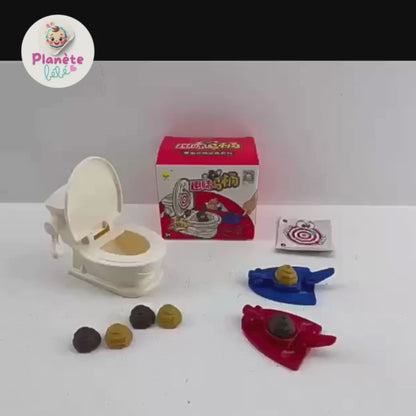 Mini Jeu de Toilette Catapulte – Jouet Anti-Stress Amusant à Deux – Jeu de Lancer de Caca – Tabletop Battle pour Enfants et Adultes®