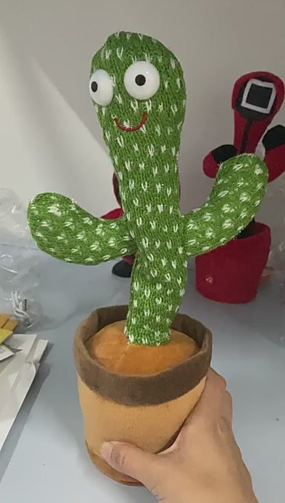 Cactus Dansant Électrique en Peluche – Jouet Musical Interactif qui Parle et Répète – Jouet Éducatif Enfant™
